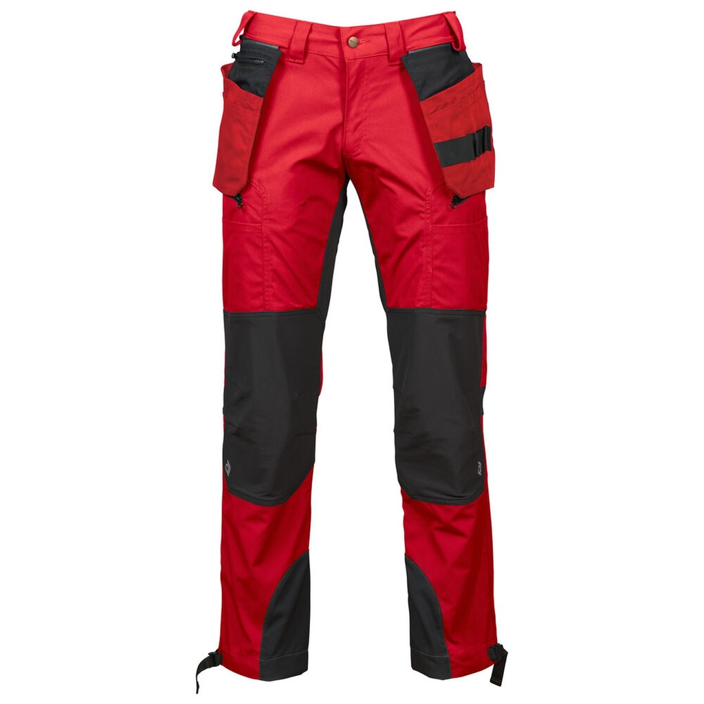 [643520-35-84] Projob - 3520 Stretchbroek Met Afneembare Spijkerzakken (D84, Rood)