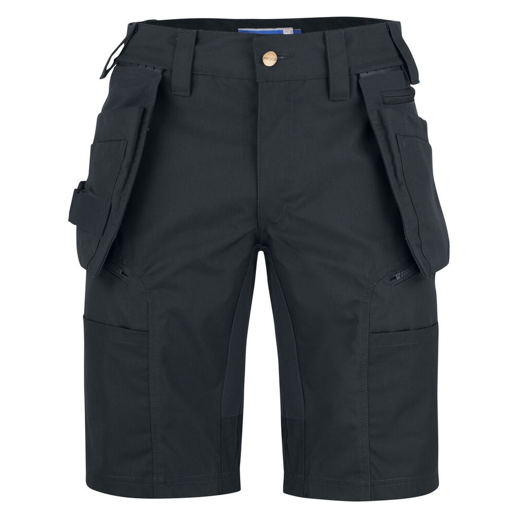 [643521-99-48] Projob - 3521 Stretchshort Met Afneembare Spijkerzakken (C48, Zwart)