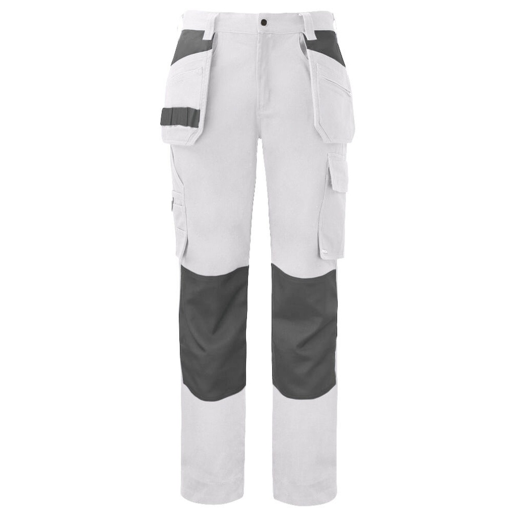 [645530-00-84] Projob - 5530 Broek Met Kniezakken En Spijkerzakken Katoen (D84, Wit)