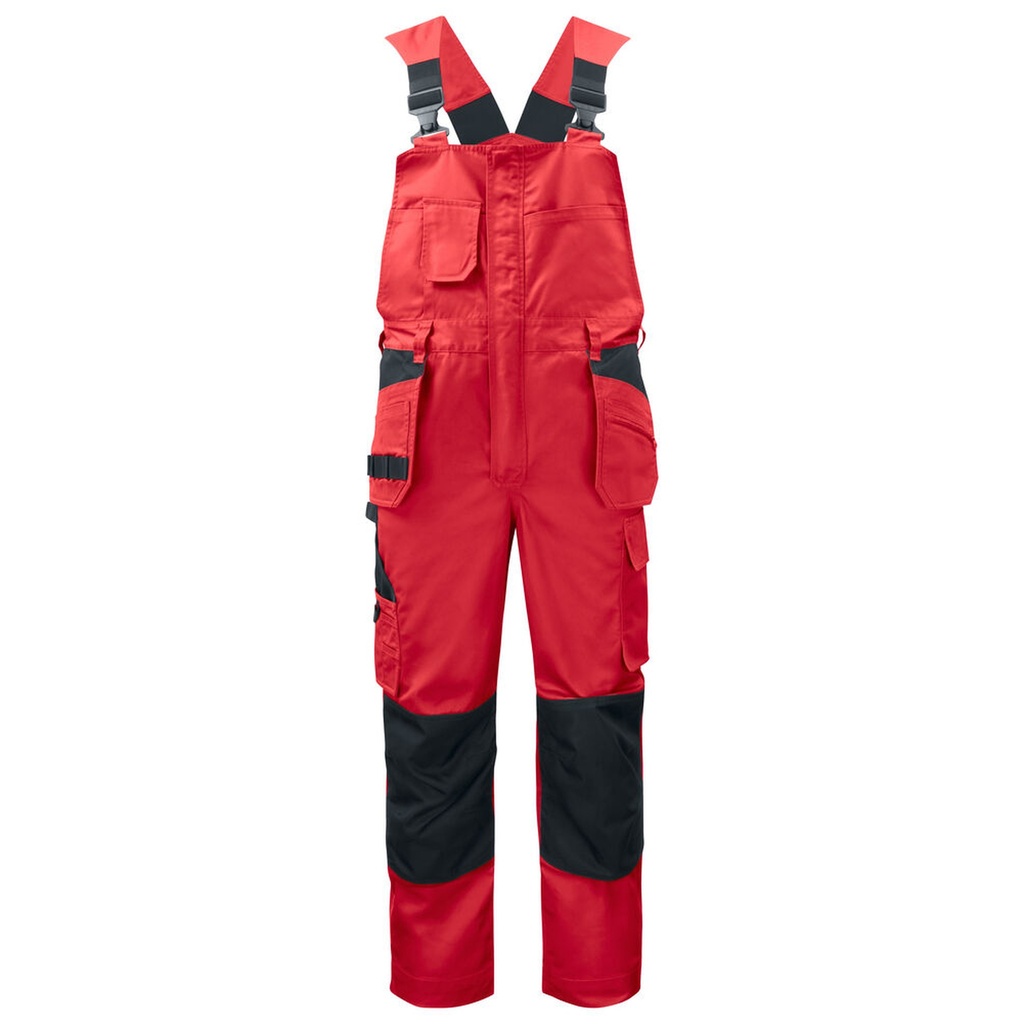 [645630-35-84] Projob - 5630 Bretelbroek Met Kniezakken En Spijkerzakken (D84, Rood)