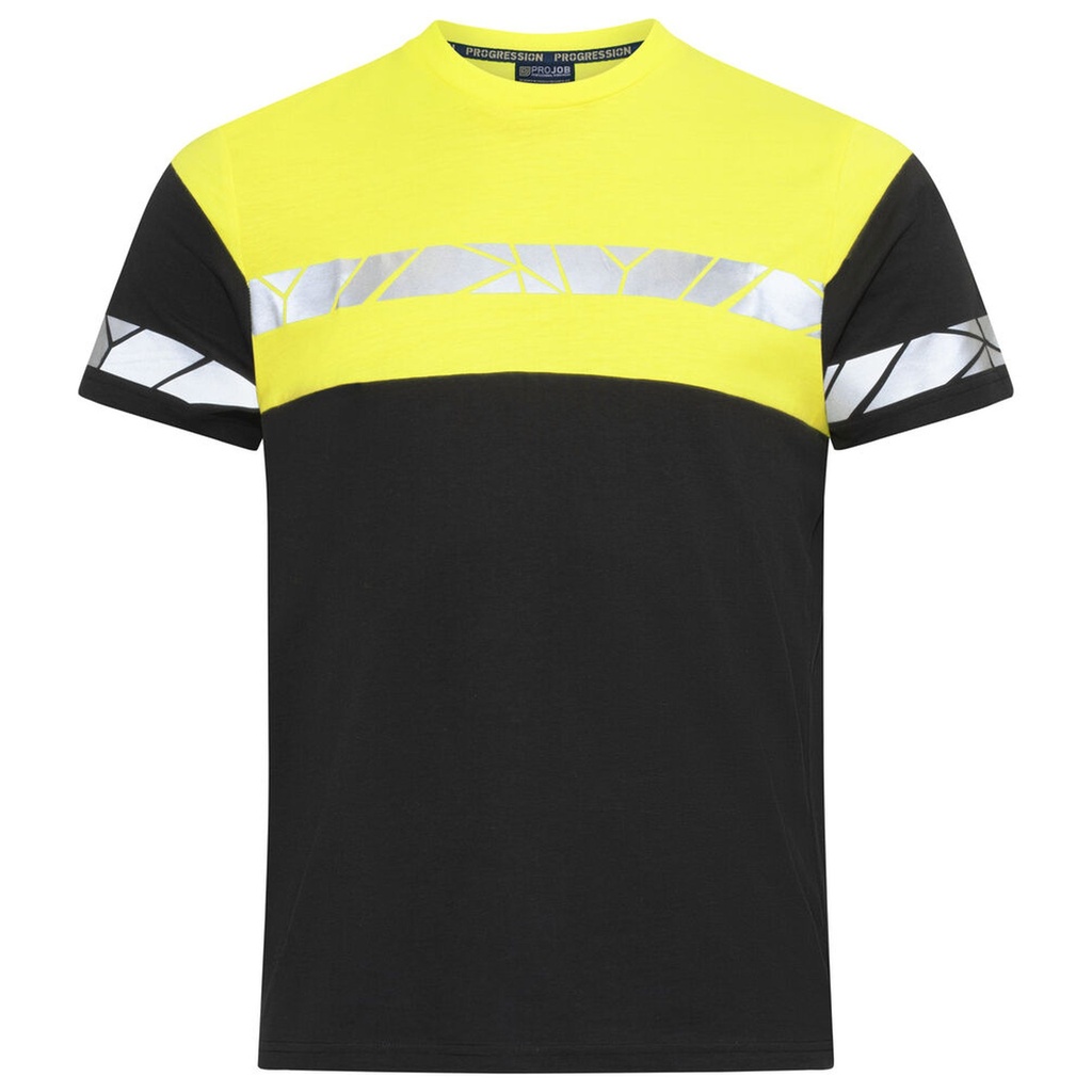[647001-9910-3] Projob - 7001 T-Shirt (XS, Zwart/geel)