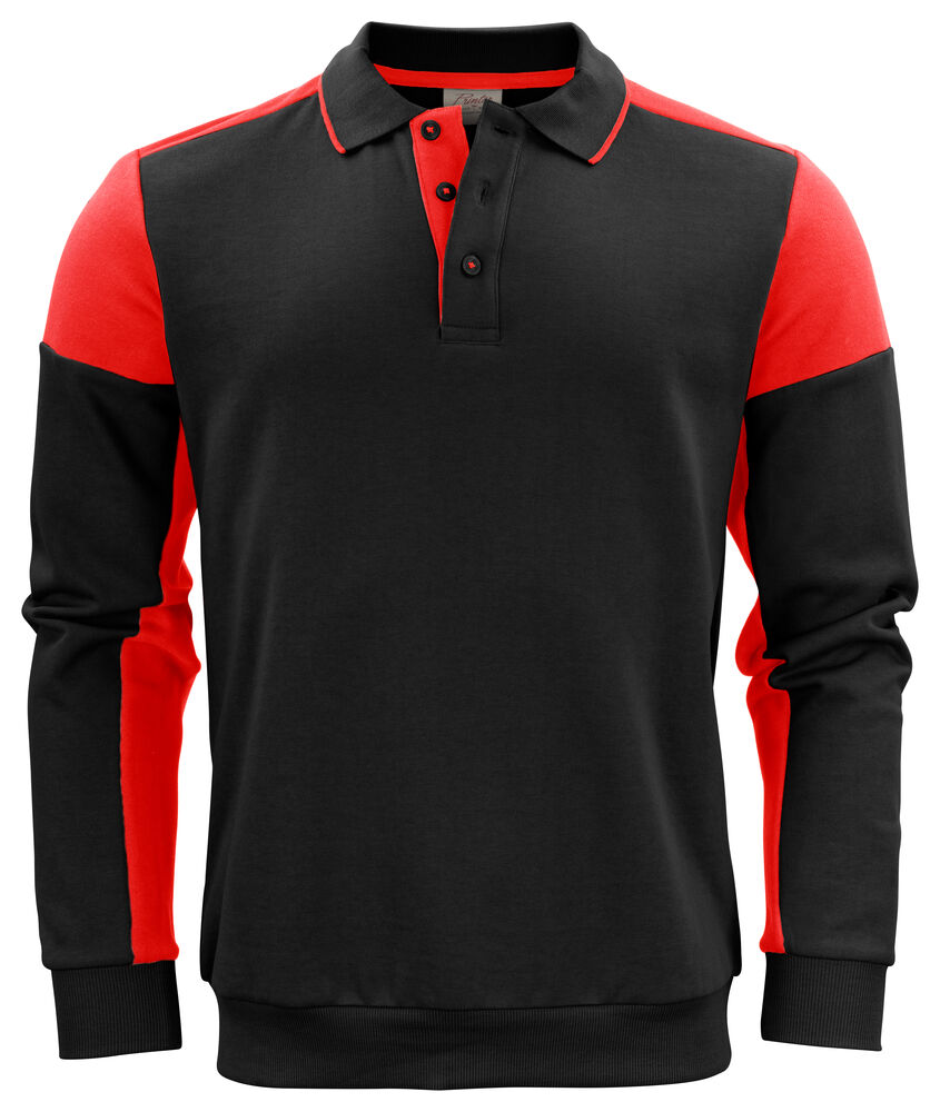 [2262060-9040-3] Printer - Prime Polosweater Unisex (XS, Zwart/Rood)