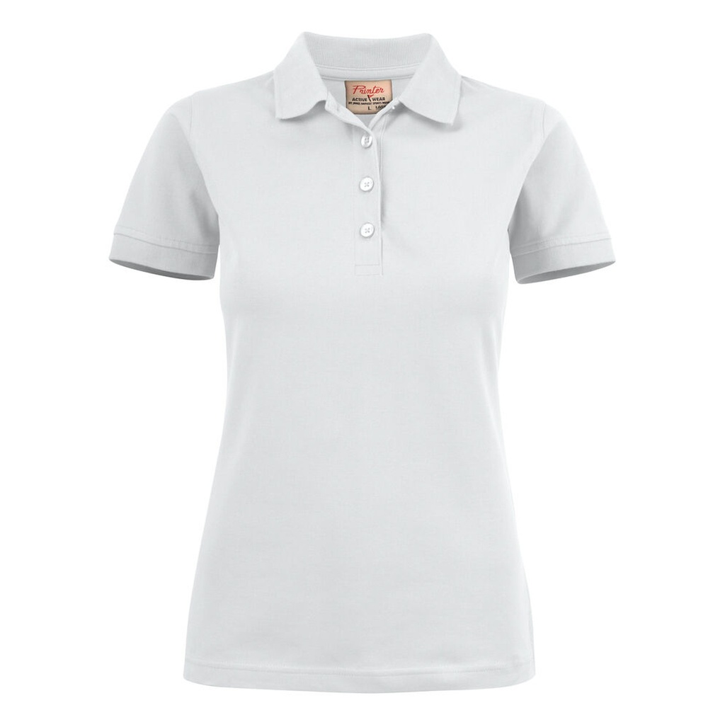 [2265021-100-3] Printer - Surf Stretch Polo Pique Dames (XS, Wit)
