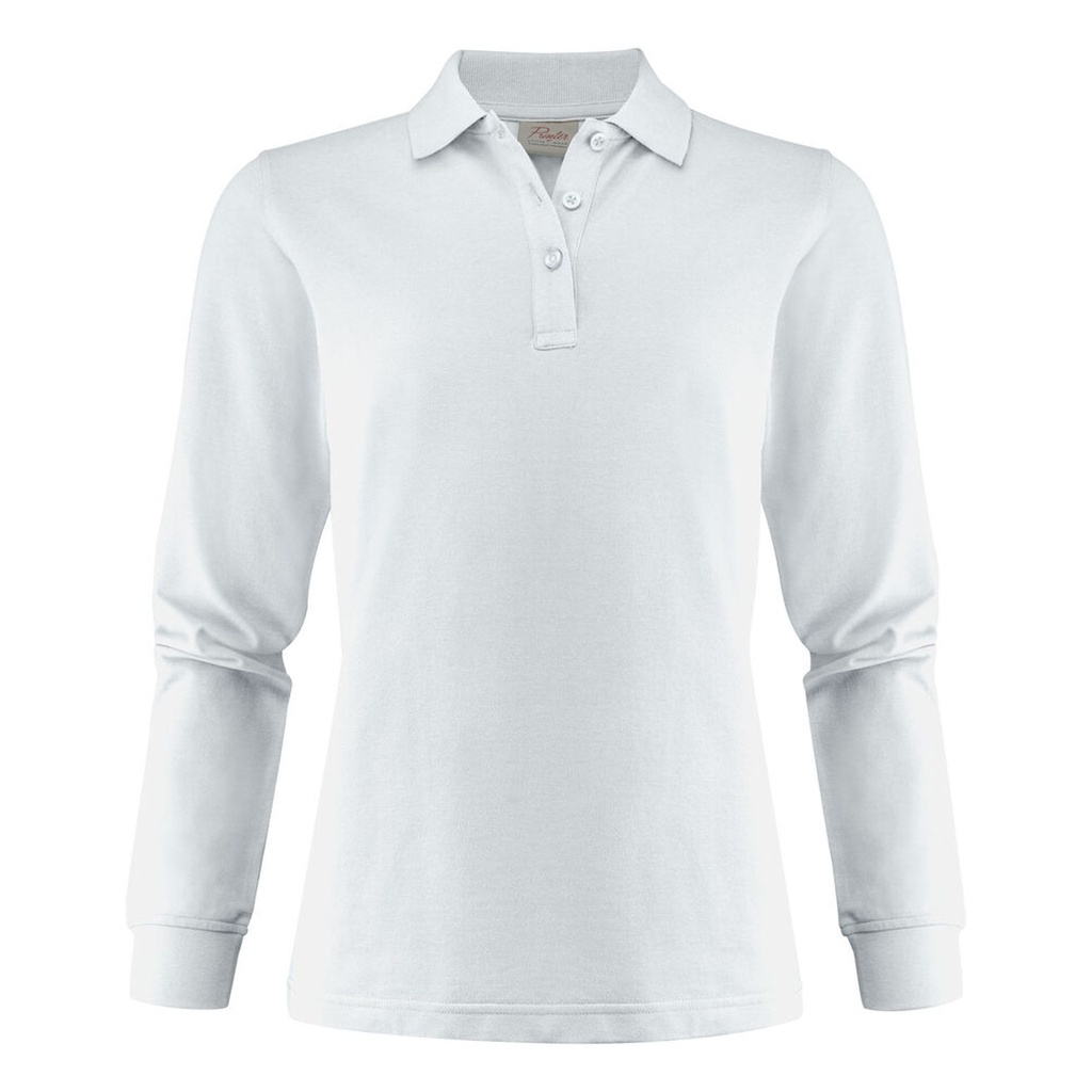 [2265027-100-3] Printer - Surf Pro L/S Polo Pique Dames (XS, Wit)