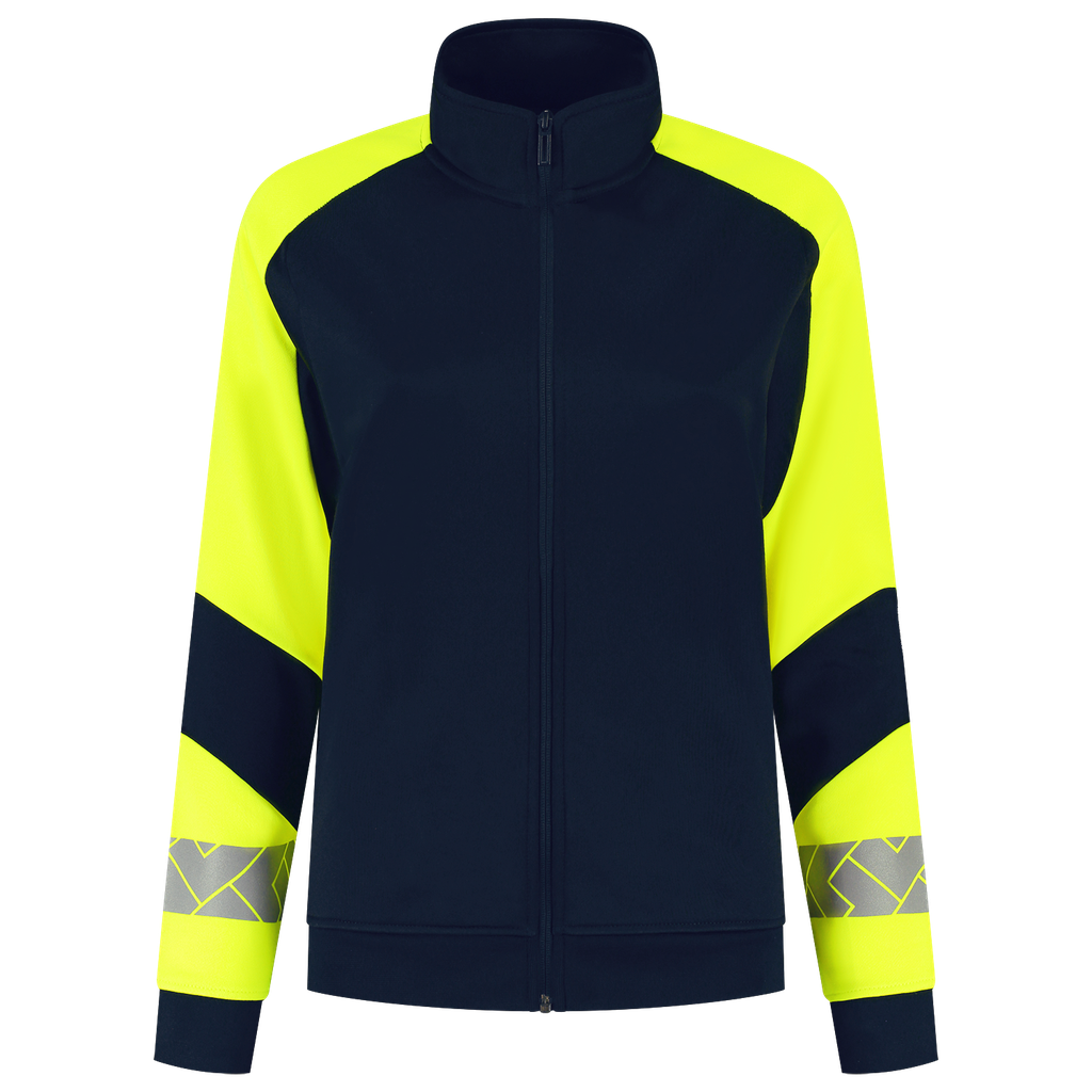 [306115InkFluoryellowXS] Tricorp - Sweatvest Reflective Redefined Dames (XS, InkFluoryellow)