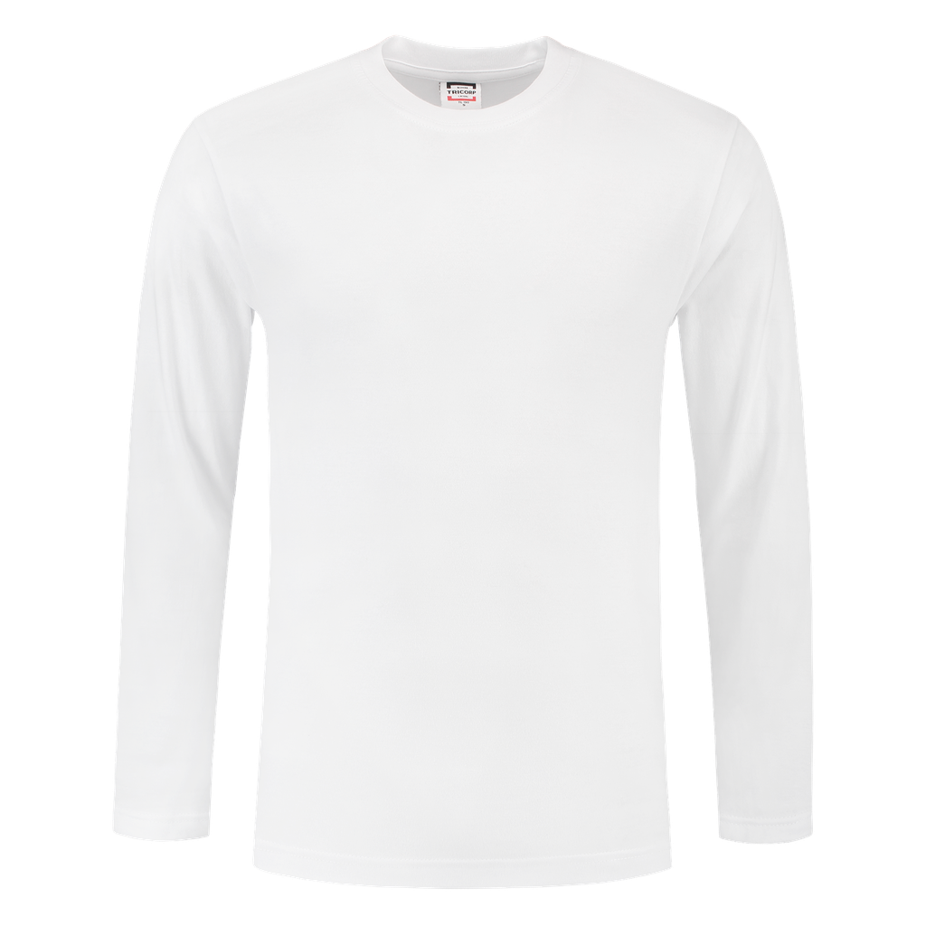 [101006WhiteXS] Tricorp - T-shirt Lange Mouw (XS, Wit)