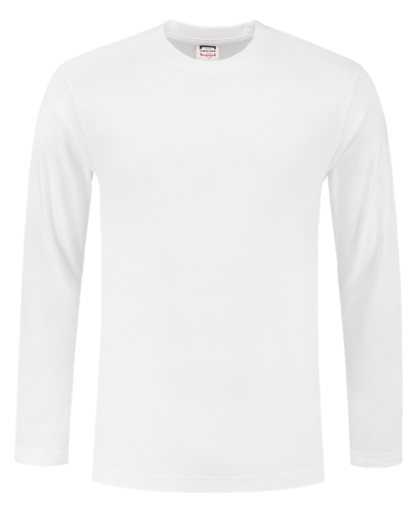 [101006WhiteXS] Tricorp - T-shirt Lange Mouw (XS, Wit)