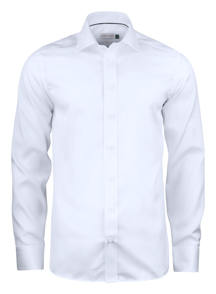 [2900102-100-3] J.Harvest & Frost - Green Bow 01 Hemd Slim Fit Heren (XS, Wit)
