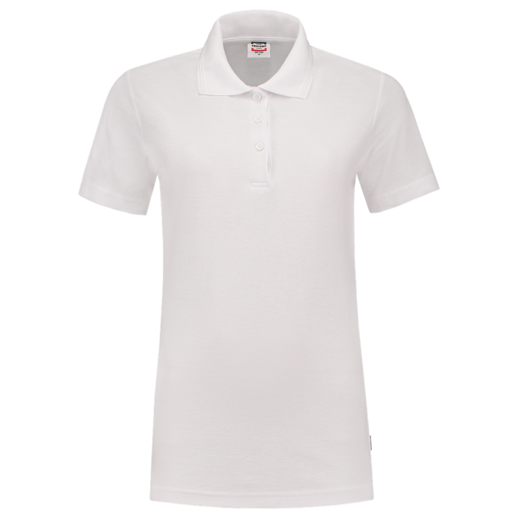 [201006WhiteXS] Tricorp - Poloshirt Fitted Dames (XS, Wit)