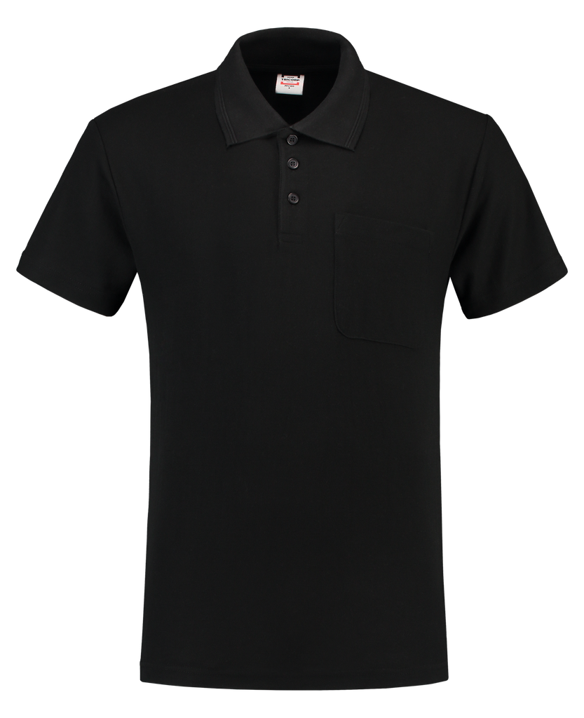 [201011BlackXS] Tricorp - Poloshirt Borstzak (XS, Black)
