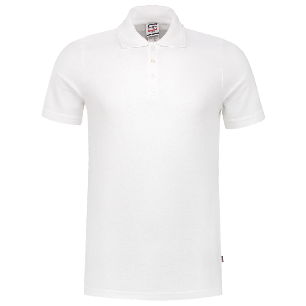 [201020WhiteXS] Tricorp - Poloshirt Fitted 60°C Wasbaar (XS, Wit)