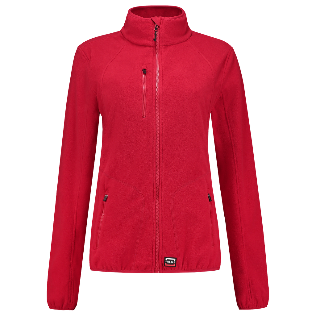 [301011RedXS] Tricorp - Sweatvest Fleece Luxe Dames (XS, Rood)