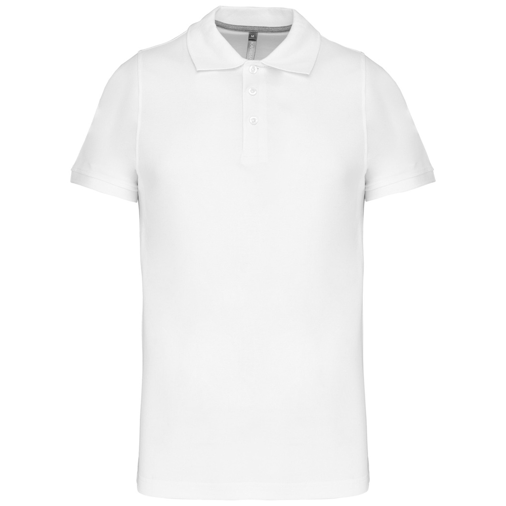 [K241_35261_35265] Kariban - Heren Piquépolo Met Korte Mouwen (S, Wit)