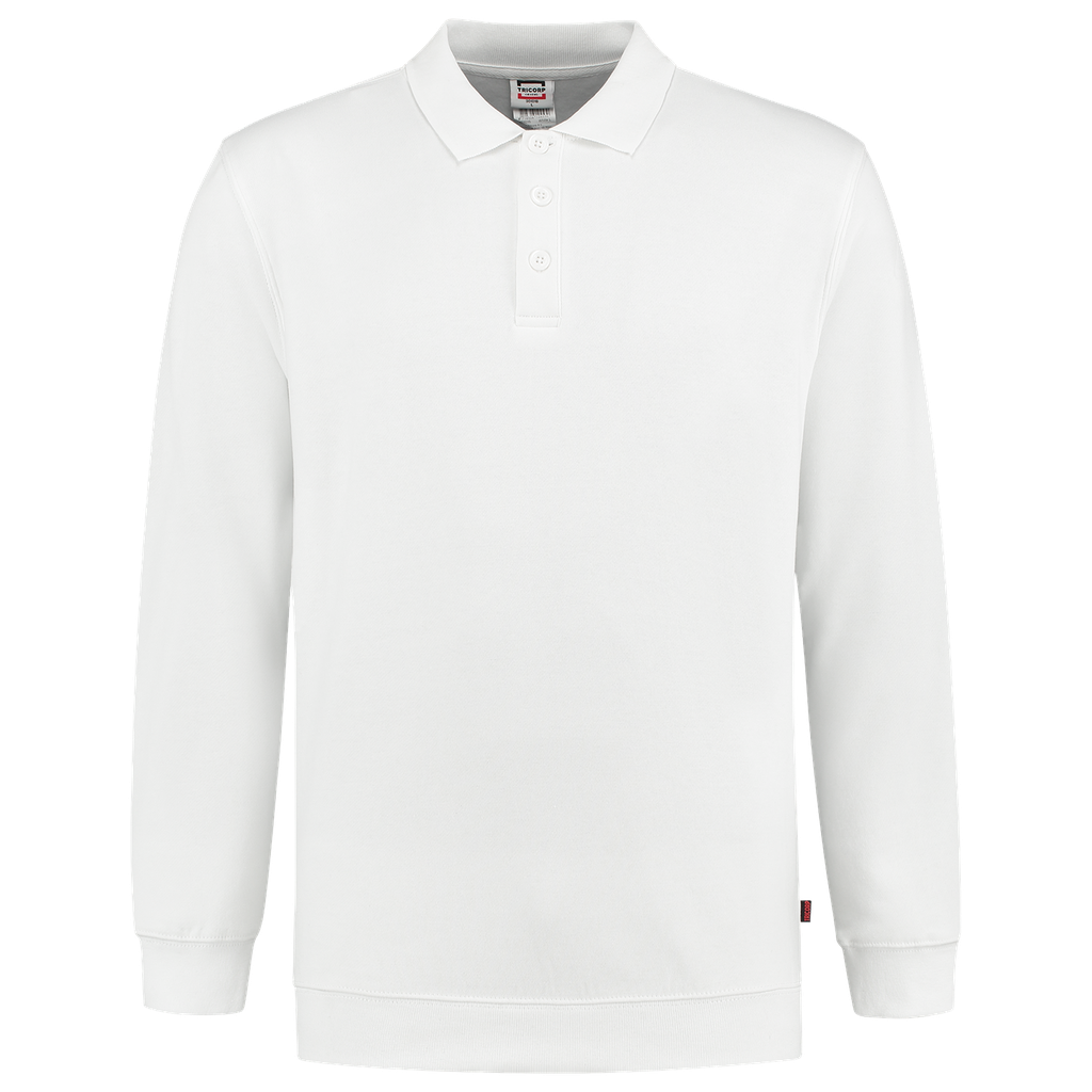 [301016WhiteXS] Tricorp - Polosweater Boord 60°C Wasbaar (XS, Wit)
