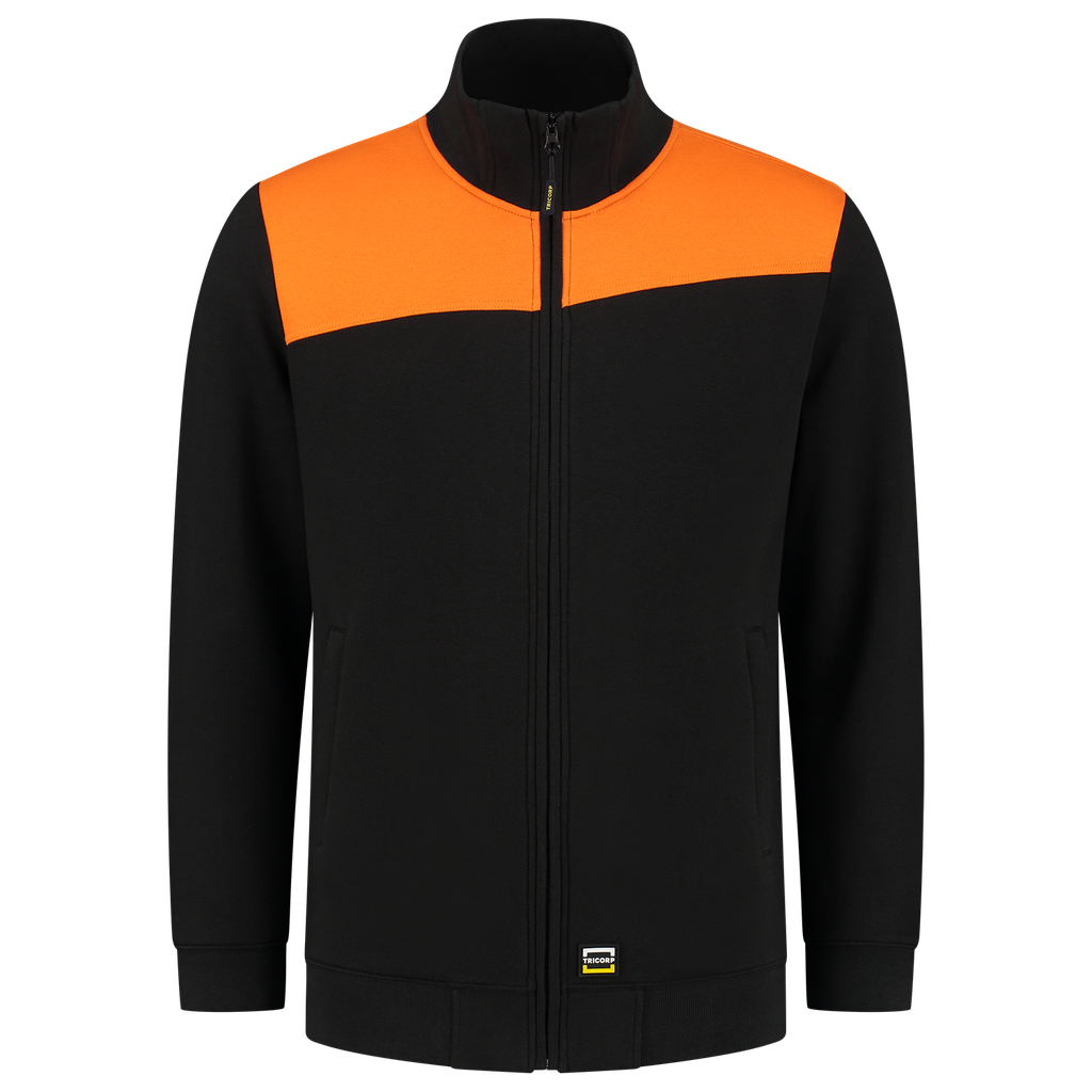 [302014BlackOrangeXS] Tricorp - Sweatvest Bicolor Naden (XS, BlackOrange)