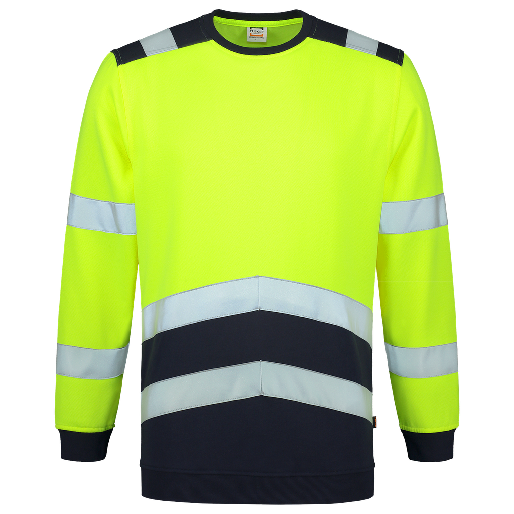 [303004FluoryellowInkXS] Tricorp - Sweater High Vis Bicolor (XS, FluoryellowInk)