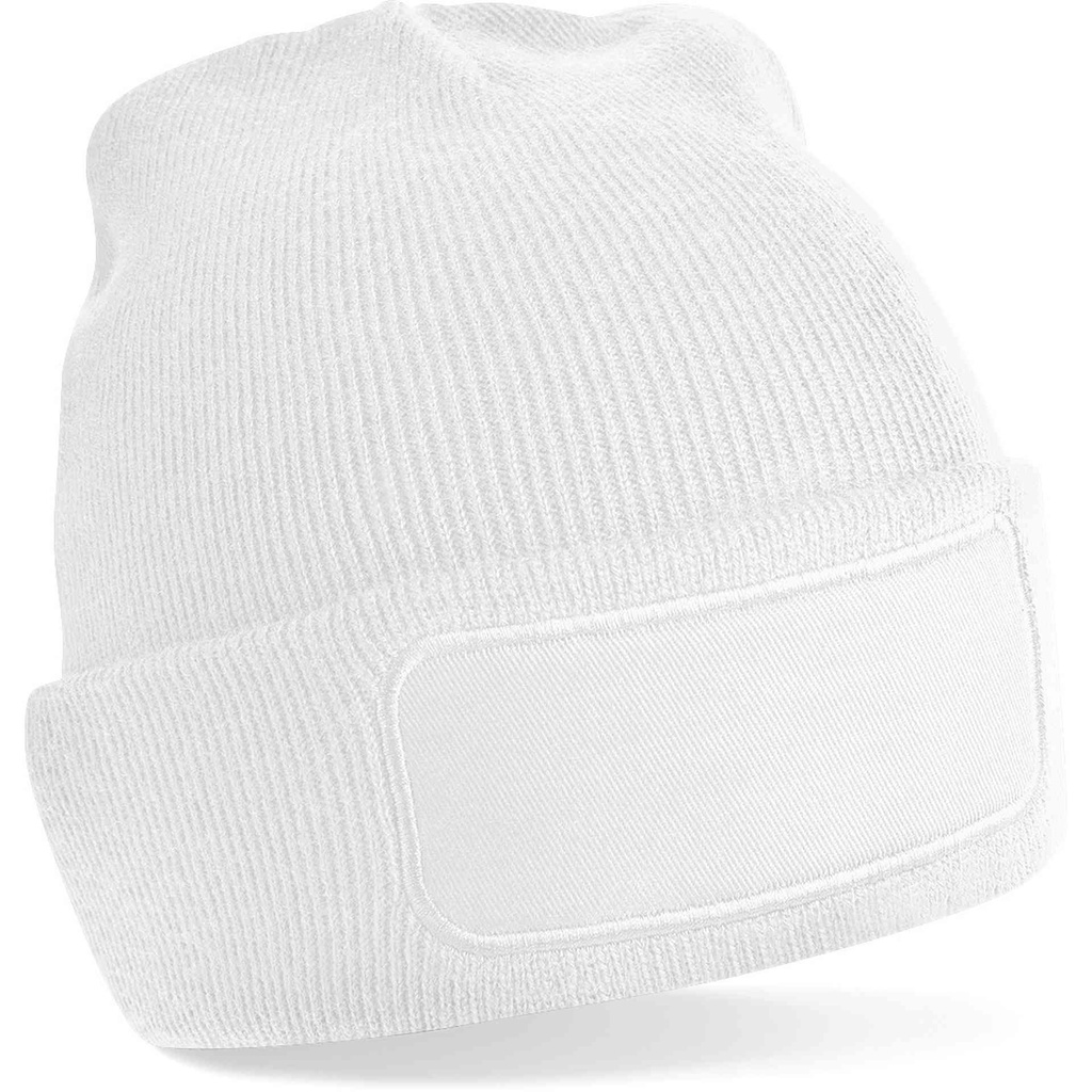 [B445_51243_31819] Beechfield - Original Patch Beanie (Wit)